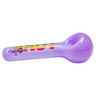 Jellyfish Glass Celebrate Diversity Rainbow Purple 4" Hand Pipe