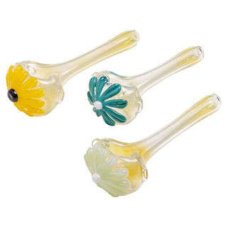 Kyle White Wild Flower 5" Spoon Hand Pipe