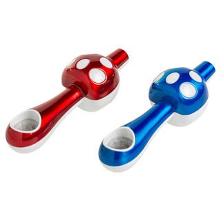 Two-Toned Mushroom 3.5" Metal Hand Pipe - Assorted