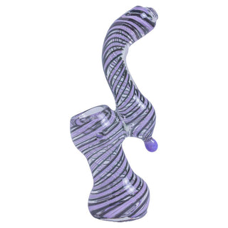 Toxic Black Swirl 6" Glass Sherlock Bubbler