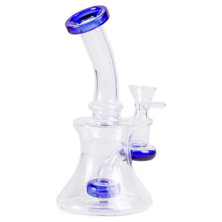 Mini Bell Angled Neck 6.5" Glass Water Pipe - Assorted