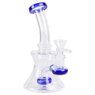 Mini Bell Angled Neck 6.5" Glass Water Pipe - Assorted
