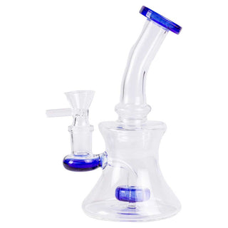 Mini Bell Angled Neck 6.5" Glass Water Pipe - Assorted