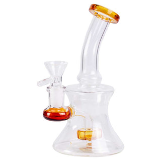 Mini Bell Angled Neck 6.5" Glass Water Pipe - Assorted