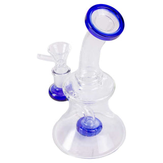 Mini Bell Angled Neck 6.5" Glass Water Pipe - Assorted
