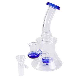 Mini Bell Angled Neck 6.5" Glass Water Pipe - Assorted
