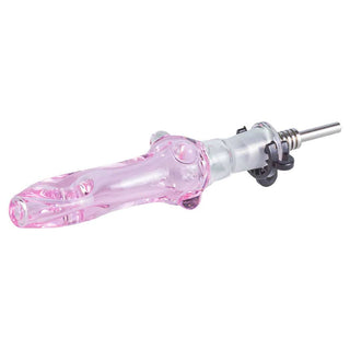 Dazed Donut 5.5" Glass Dab Straw with Titanium Tip - Assorted