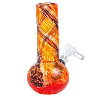 Celebrate Joy 6" Spiral Frit Bubble Base Soft Glass Water Pipe - Assorted