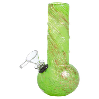 Celebrate Joy 6" Spiral Frit Bubble Base Soft Glass Water Pipe - Assorted
