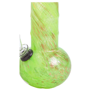 Celebrate Joy 6" Spiral Frit Bubble Base Soft Glass Water Pipe - Assorted