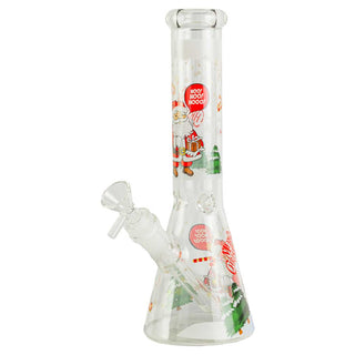Christmas Themed 10" Glass Beaker Water Pipe - Assorted
