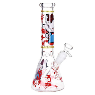 Cats Play 10" Borosilicate Glass Water Pipe - Assorted