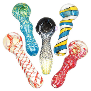All Mixed Up 3.5" Borosilicate Glass Spoon Pipe - Assorted