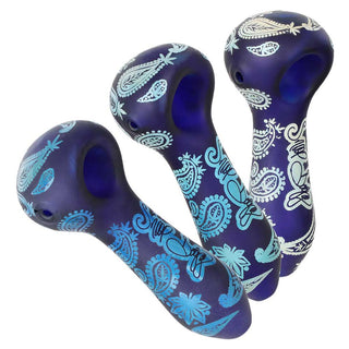 Dogg Lbs Engraved Hazely Glass 4" Spoon Pipe - Assorted