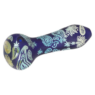 Dogg Lbs Engraved Hazely Glass 4" Spoon Pipe - Assorted