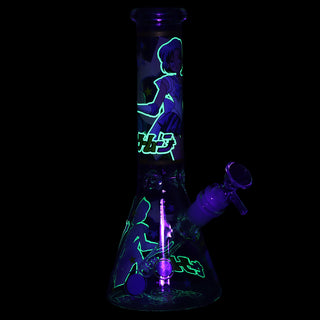 Japanese Animation Girl Orange 10" Beaker Glass Water Pipe | 14mm F