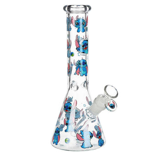 Little Blue Creature Beaker 10" Borosilicate Glass Water Pipe 14mm F