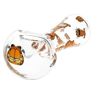 Stoned Orange Cat 4.5" Glass Spoon Hand Pipe