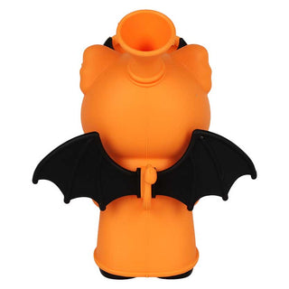 Stoned Orange Bat Cat 5.25" Silicone Novelty Bubbler Hand Pipe