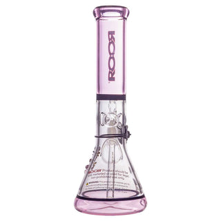 ROOR 10" Beaker 38x4mm Water Pipe - Pink & Black