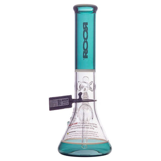 ROOR 10" Beaker 38x4mm Water Pipe - Teal & White