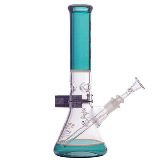 ROOR 10" Beaker 38x4mm Water Pipe - Teal & White