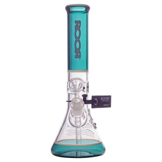 ROOR 10" Beaker 38x4mm Water Pipe - Teal & White