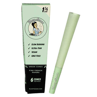 Blazy Susan Green Cones Ultra Thin Paper Pre-Rolled Cones