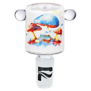 Pulsar Inside Print Shrooms Borosilicate Glass Herb Slide 14mm - Assorted