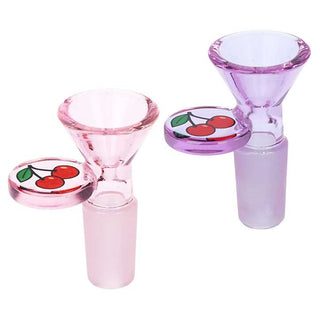 Cherry Funnel Borosilicate Glass Slide 14mm - Assorted