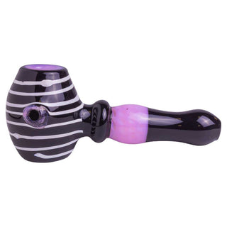 Black Base with White Linings 5" Spoon Hand Pipe - Assorted