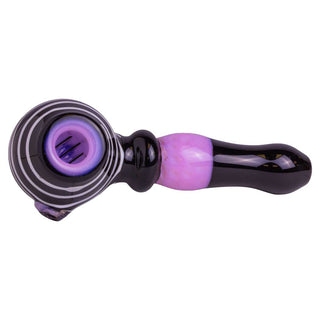 Black Base with White Linings 5" Spoon Hand Pipe - Assorted