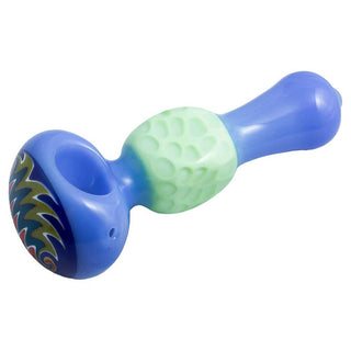 Slyme Color Wigwag Top 5" Honeycomb Body Spoon Hand Pipe
