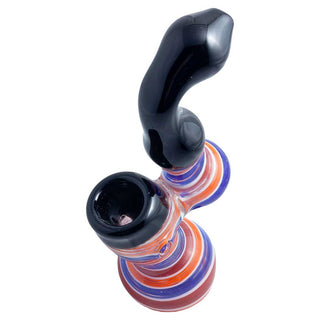 Fancy Artwork Black Tube Sherlock 5" Glass Bubbler - Assorted