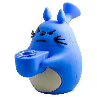 Blue Chubby Angry Animal 5" Silicone Water Pipe