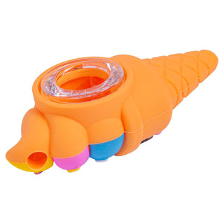 Ice Cream Key Chain 3" Silicone Hand Pipe - Assorted