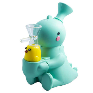 Dinosaur with Duckie 5.5" Silicone Water Pipe