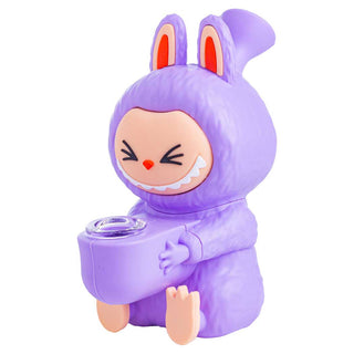 Labubu-Style Monster 5.5" Silicone Hand Pipe - Assorted Colors