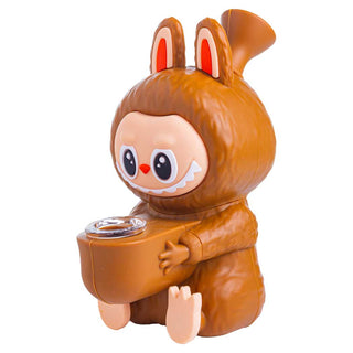 Labubu-Style Monster 5.5" Silicone Hand Pipe - Assorted Colors