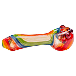 Sugarmattys Kristi C Rainbow Stripes 4.25" Spoon Hand Pipe