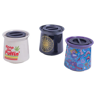 Fujima Wide Mouth 5" Ceramic Stash Jar - Assorted