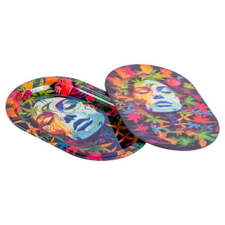 Mini 5" x 3" Rolling Tray with Magnetic Lenticular Lid - Assorted Designs