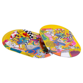 Mini 5" x 3" Rolling Tray with Magnetic Lenticular Lid - Assorted Designs