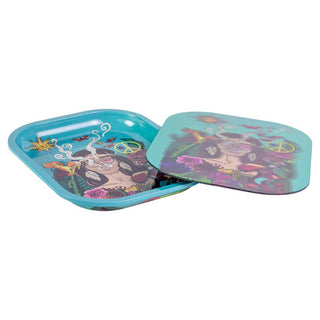 Small Rolling Tray with Magnetic Lenticular Lid - Assorted Designs