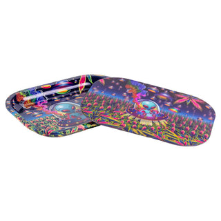 Small Rolling Tray with Magnetic Lenticular Lid - Assorted Designs