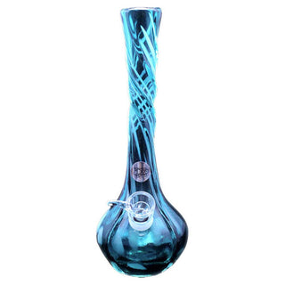 Twisted Sisters Glassworks 10" Vase with Twisted Neck Soft Glass Water Pipe