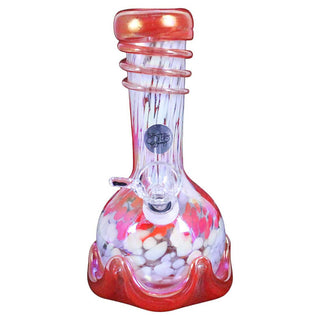 Twisted Sisters Glassworks 8" Vase with Wrap Soft Glass Water Pipe