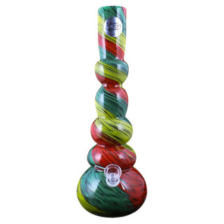 Twisted Sisters Glassworks 16" Multi-Bubble Vase Soft Glass Water Pipe