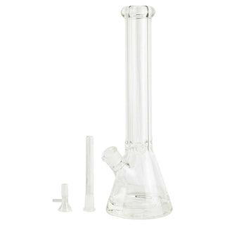 Clear 16" Thick Wall Glass Beaker Water Pipe