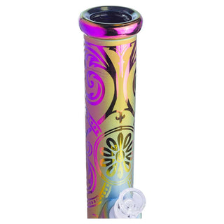 Electro Frosted Straight 12" Glass Water Pipe